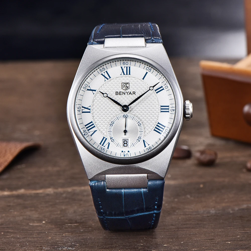 Luxury Watch Store - BENYAR Business Men Roman Numerals Quartz