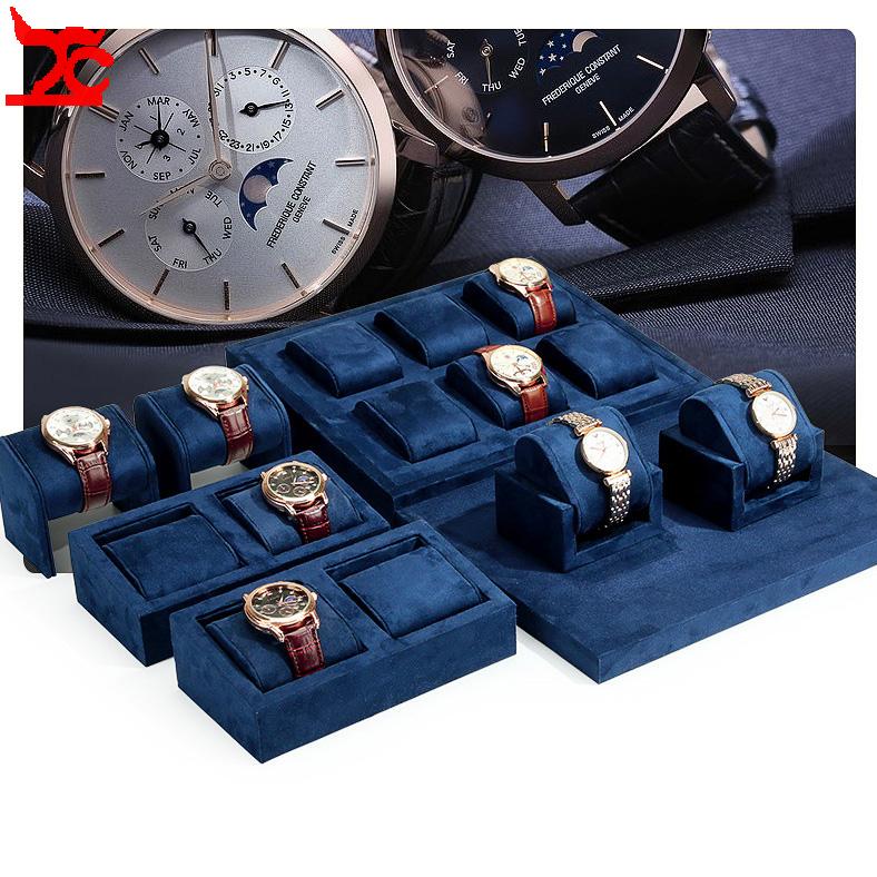Luxury Watch Store - Blue Fabric Watch Display Tray Luxury