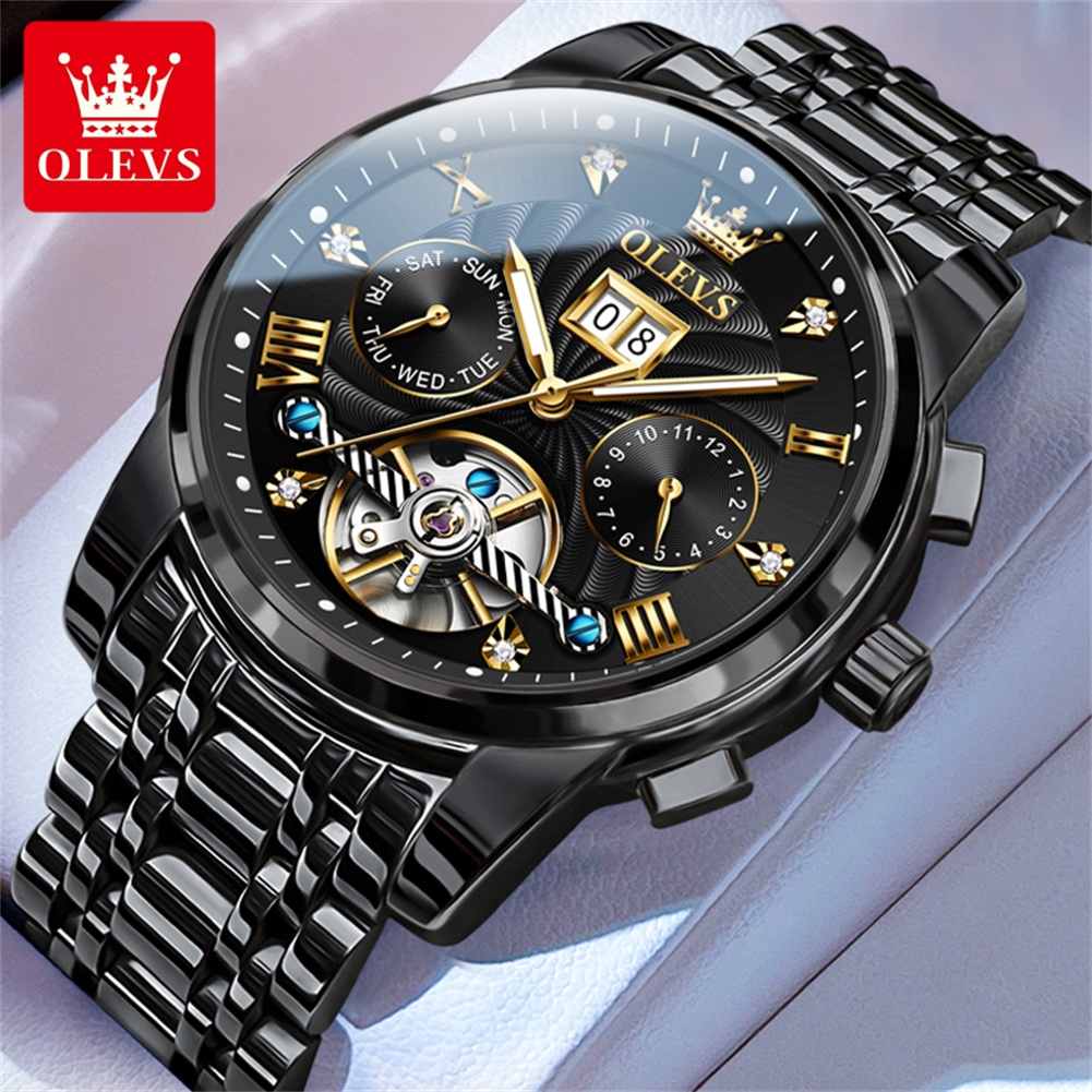 Rolex Watch Datejust - OLEVS Classic Men's Watches Tourbillon Multi-function