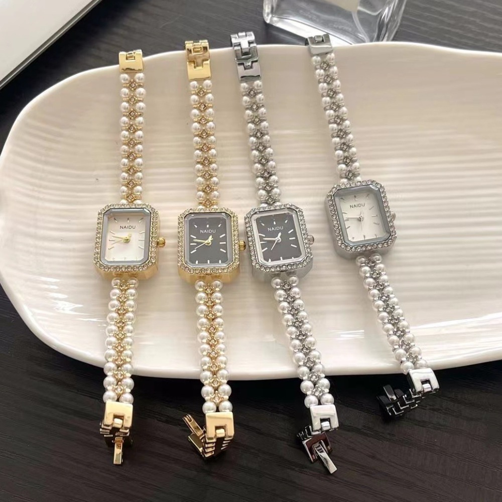 Luxury Watch Female - Luxury Women Watch Fashion Pearl Studded