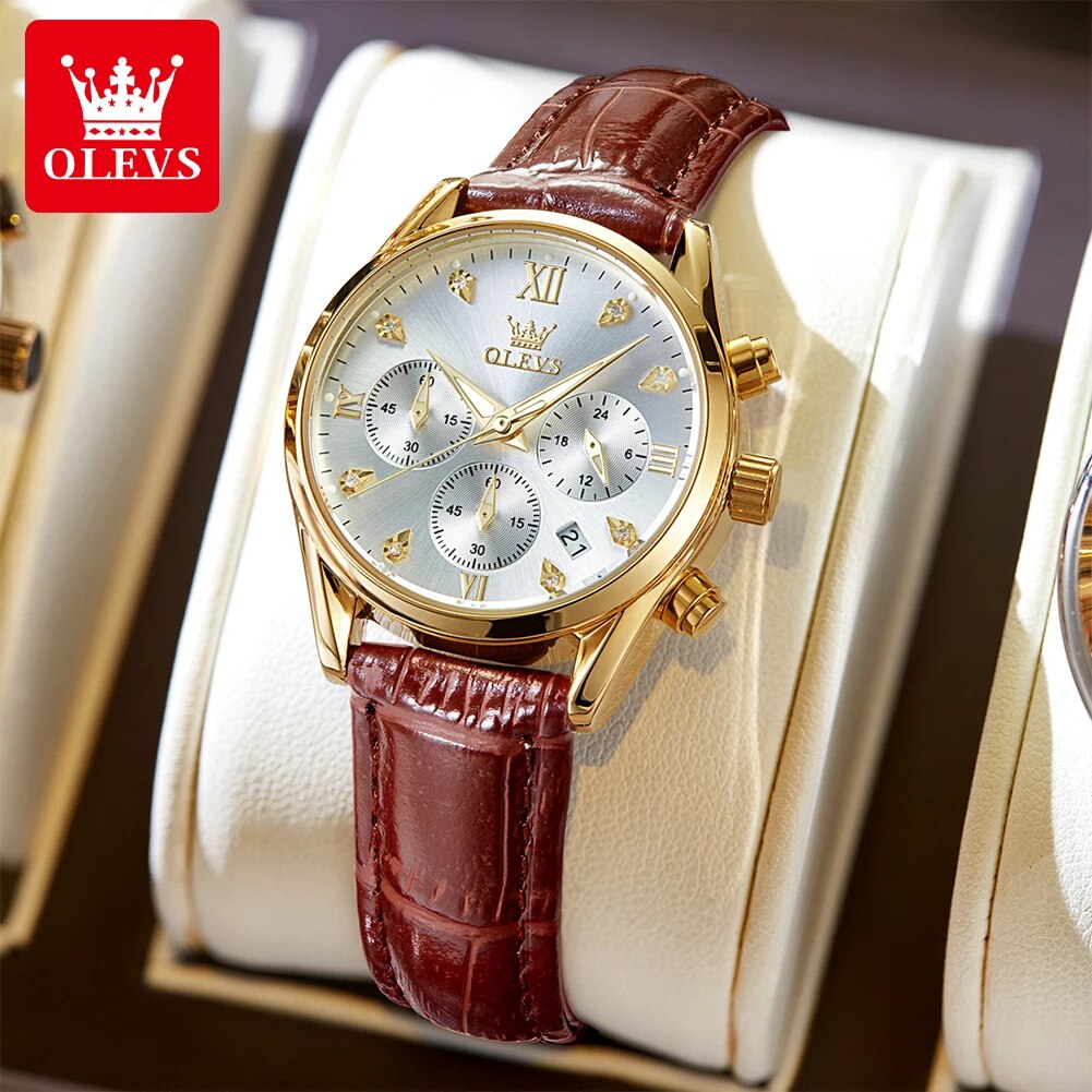 OLEVS 5523 Women's Watches Lea - đánh giá và giá Luxury Watch Leather Strap