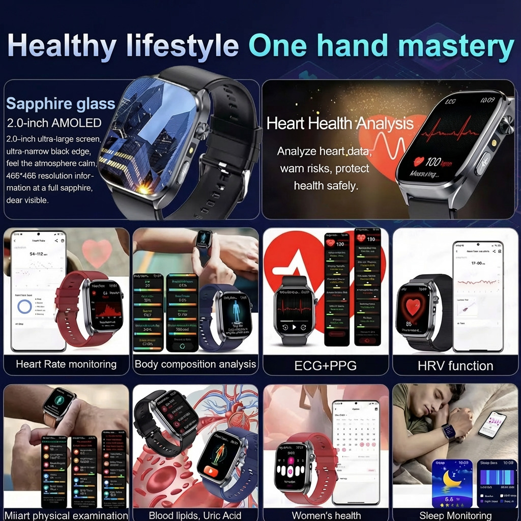 2026 Latest Al-GPT Health Smar - đánh giá và giá Gmt Dual Timezone Watch