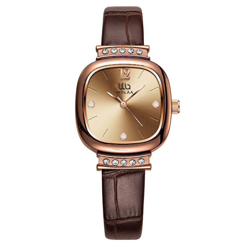 Women's Rose Gold Square Watch - đánh giá và giá Luxury Watch Leather Strap