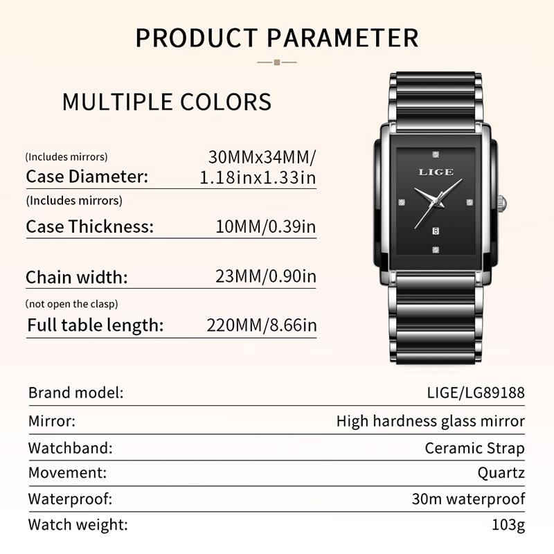 LIGE New Luxury Women Watches  - đánh giá và giá Luxury Watch Female
