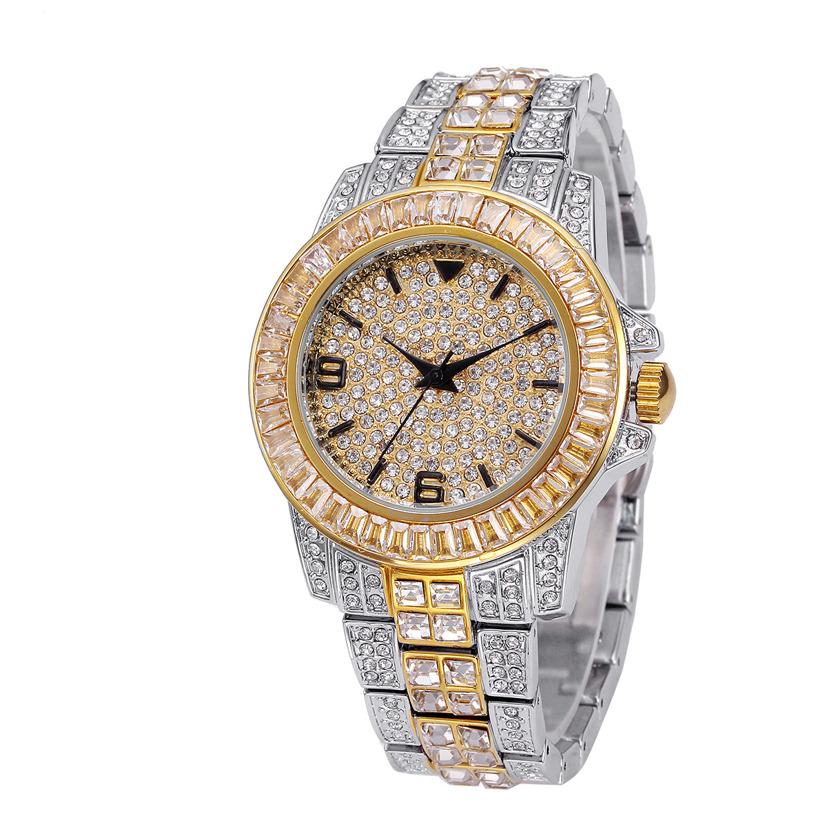 Luxury Full Stone Quartz Watch - đánh giá và giá Luxury Watch Gold