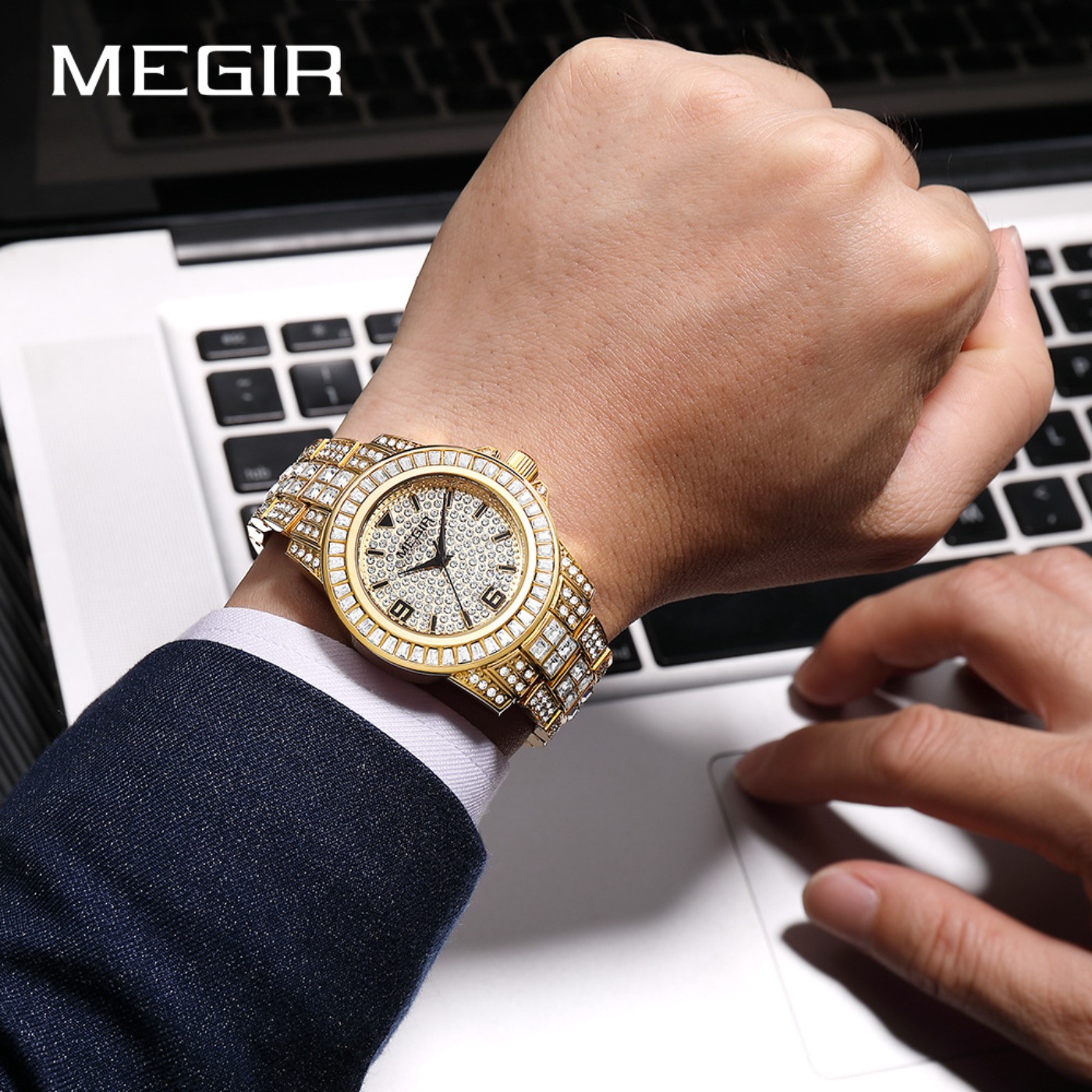 MEGIR Luxury Diamond Watches U - đánh giá và giá Luxury Watch Strap