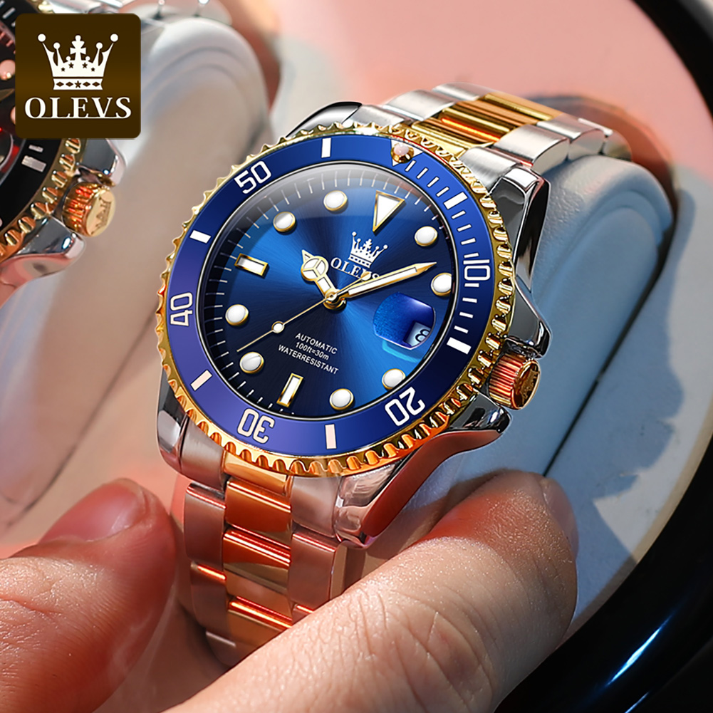 OLEVS Men Automatic Watch Luxu - đánh giá và giá Rolex Watch Datejust