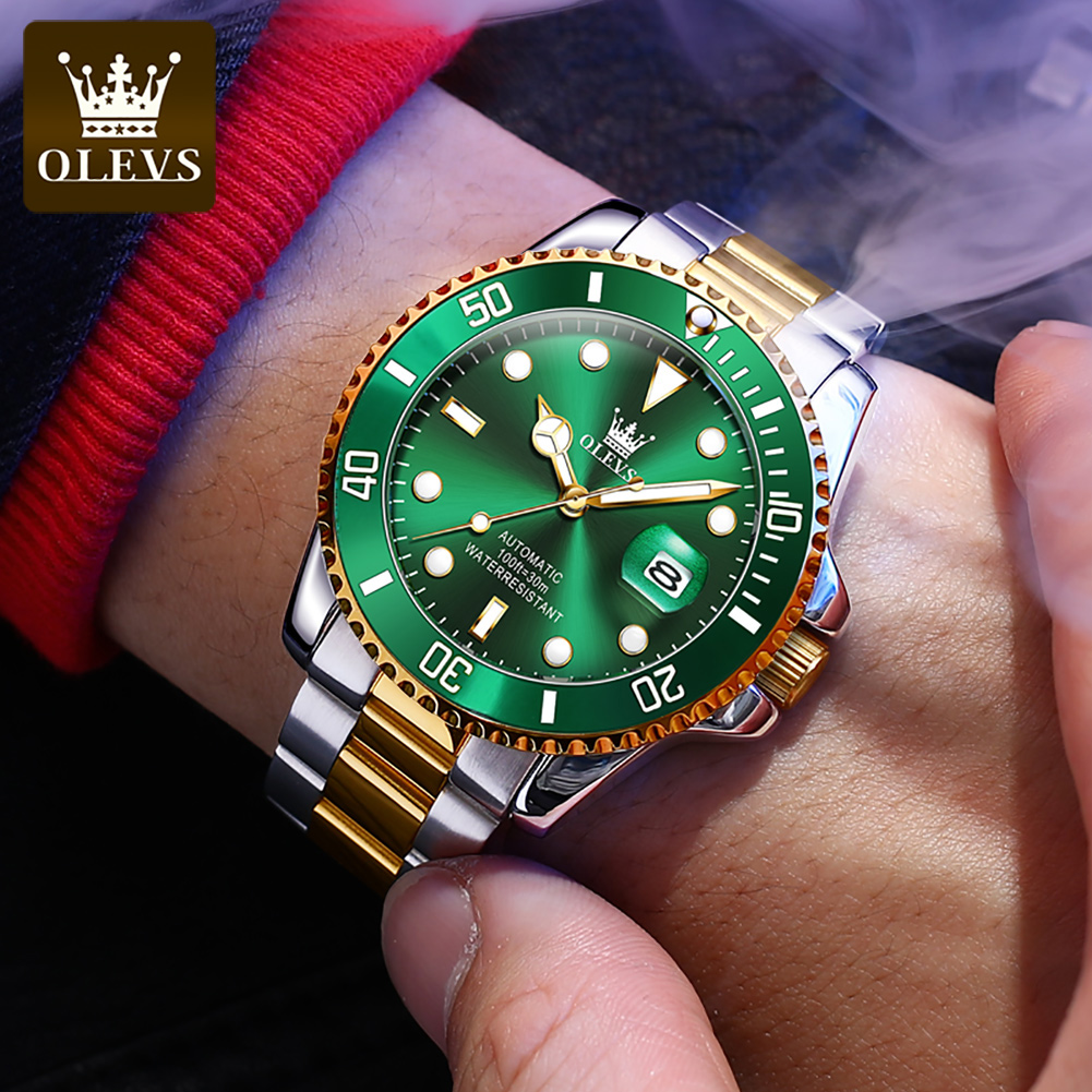 OLEVS Men Automatic Watch Luxu - đánh giá và giá Rolex Watch Datejust