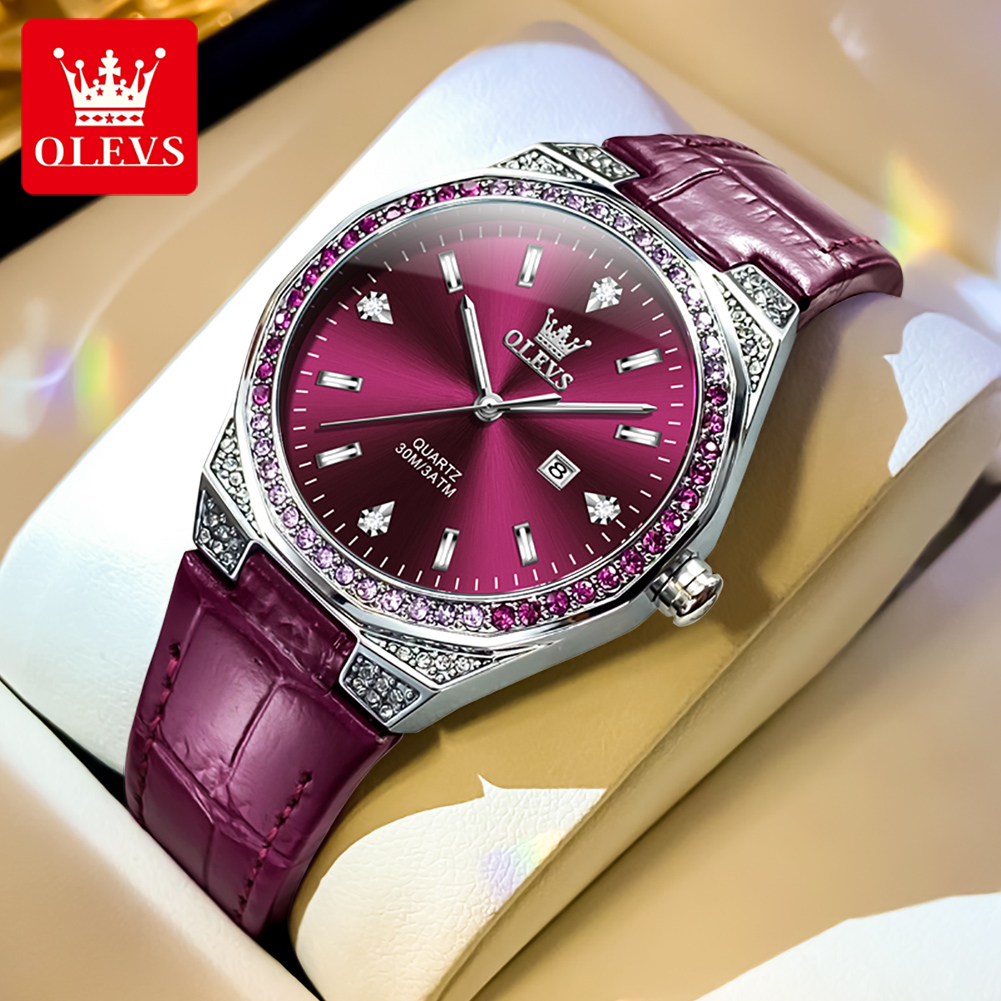 OLEVS Original Women's Watches - đánh giá và giá Luxury Watch Leather Strap