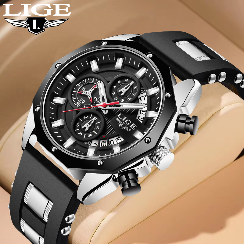 LIGE Fashion Outdoor Quartz Ma - đánh giá và giá Luxury Watch Strap