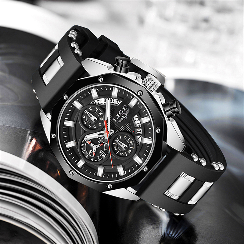 LIGE Fashion Outdoor Quartz Ma - đánh giá và giá Luxury Watch Strap