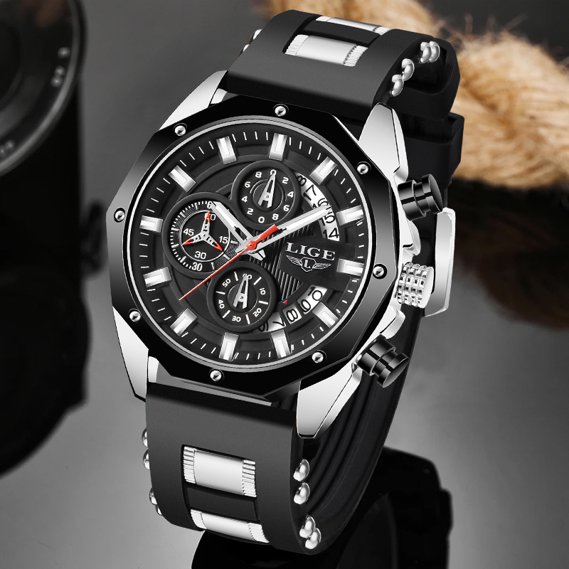 LIGE Fashion Outdoor Quartz Ma - đánh giá và giá Luxury Watch Strap
