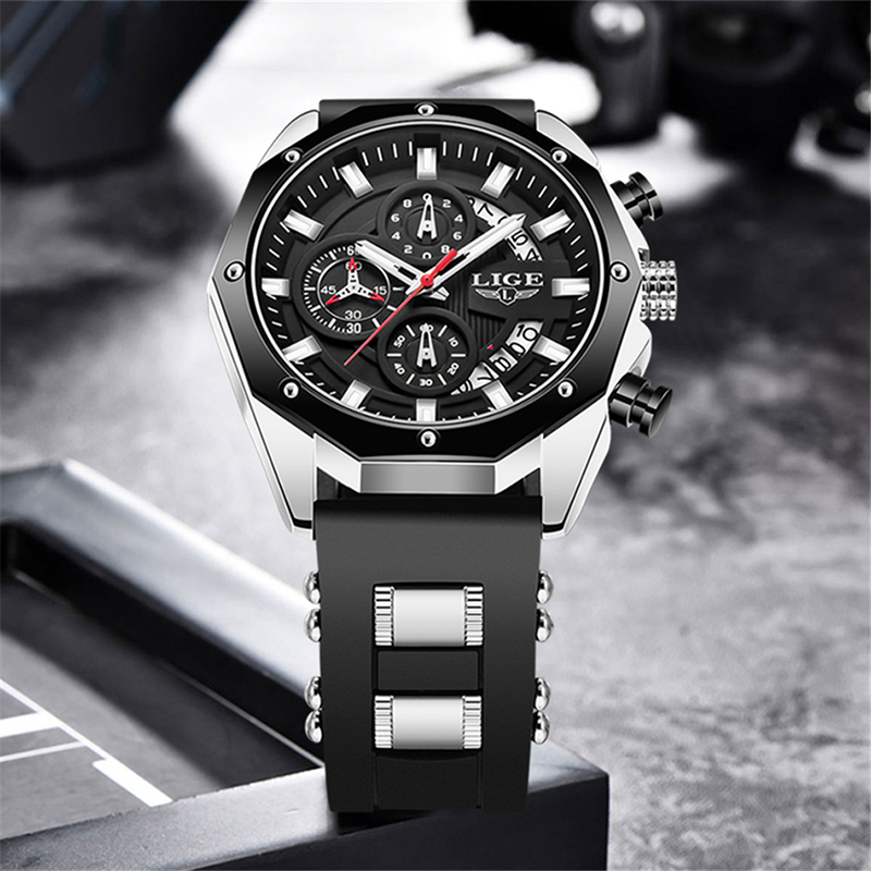 LIGE Fashion Outdoor Quartz Ma - đánh giá và giá Luxury Watch Strap