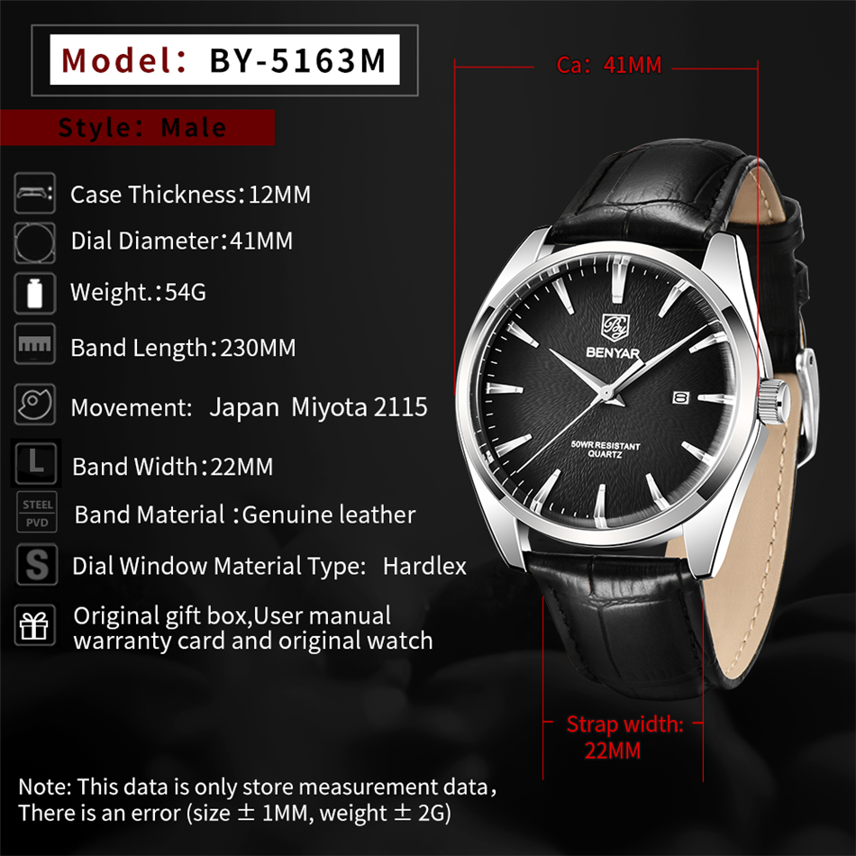 Benyar 5163 Top Brand Luxury M - đánh giá và giá Luxury Watch Investment