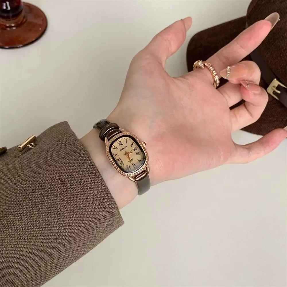 Famous Brand Women Diamond Ova - đánh giá và giá Luxury Watch Leather Strap
