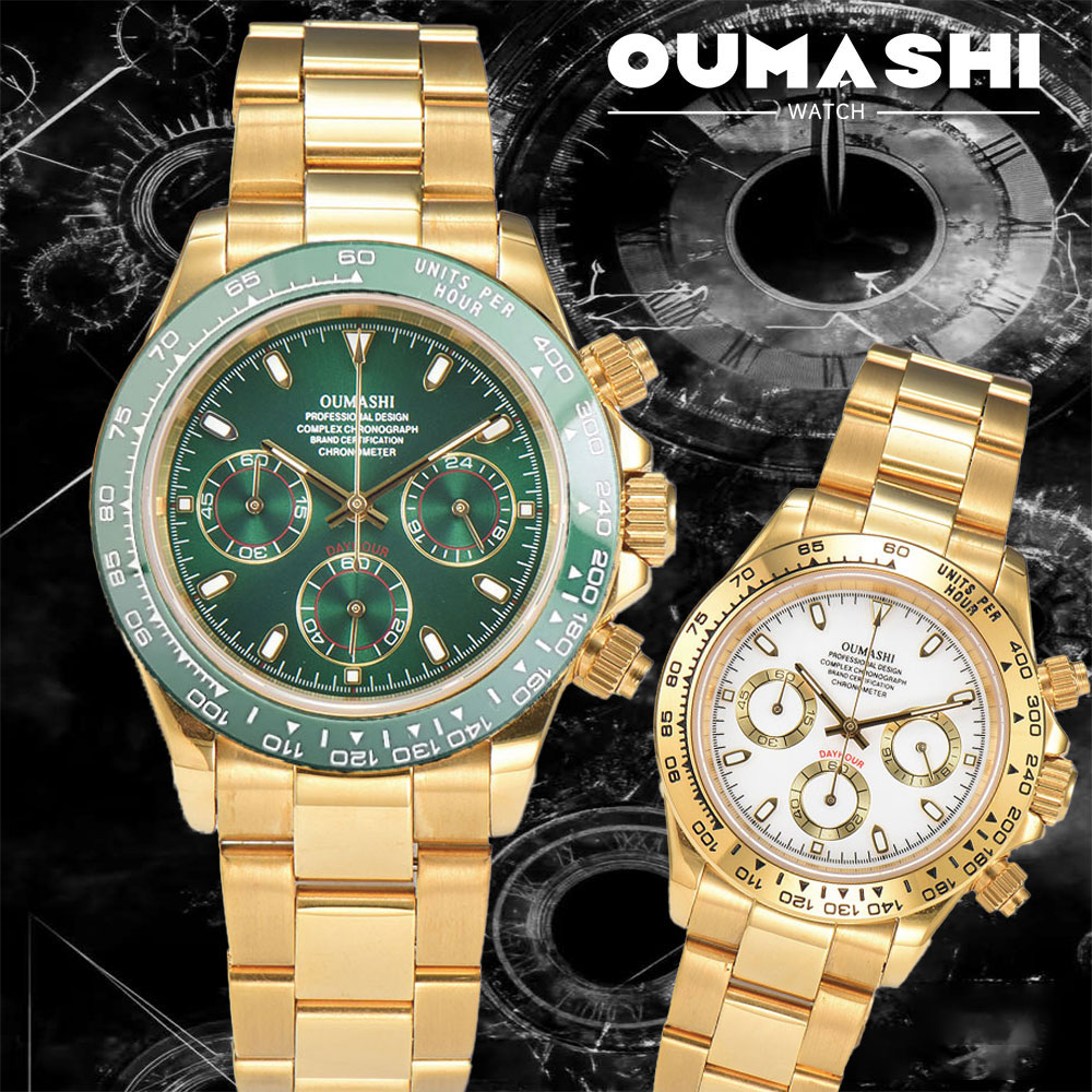 39mm Gold Men's Watch VK63 Mov - đánh giá và giá Luxury Watch Gold