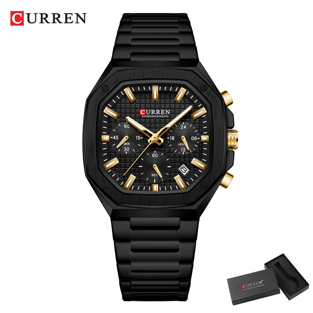 CURREN Luxury Square Chrono Wa - đánh giá và giá Luxury Watch Gold