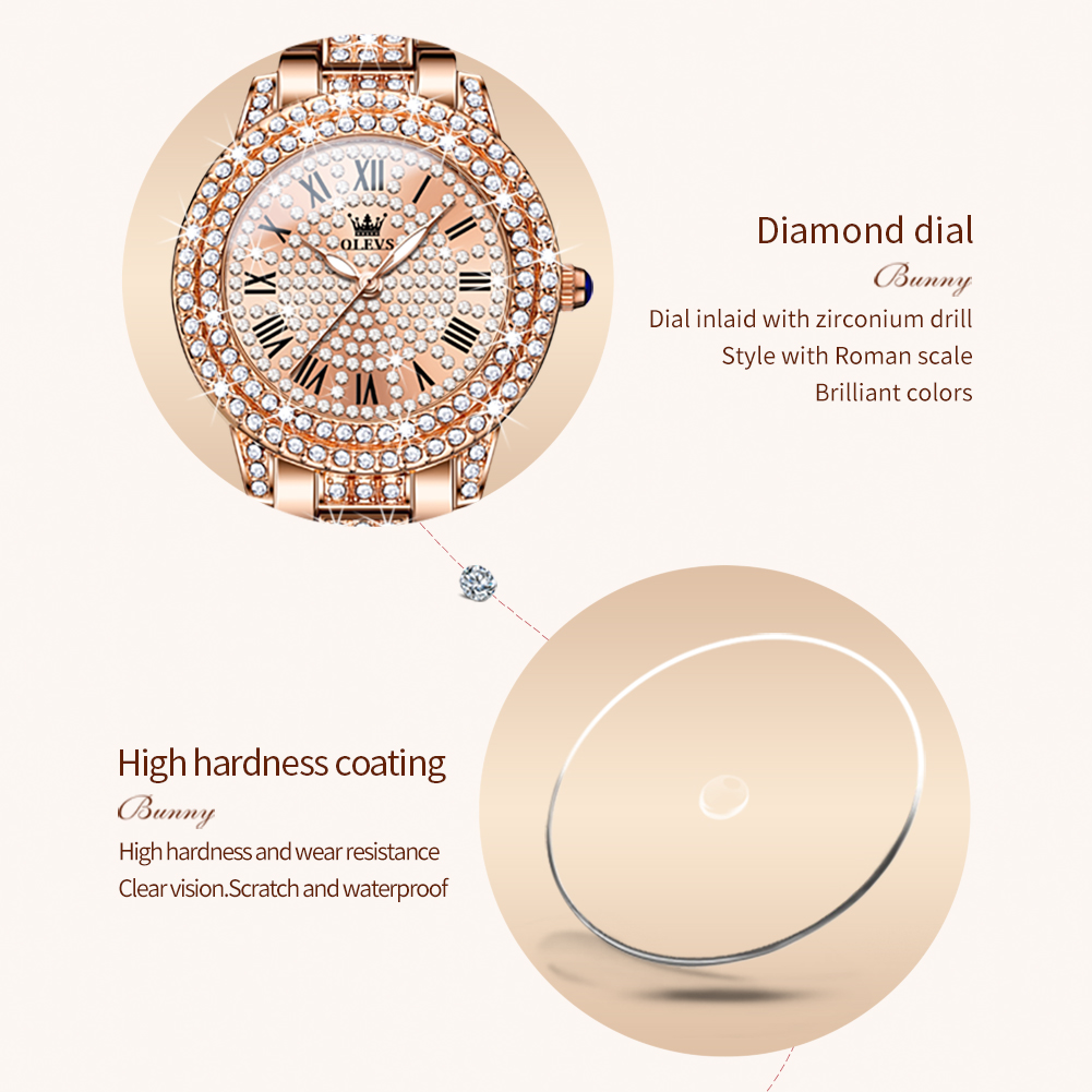 OLEVS 9943 Luxury All Diamond  - đánh giá và giá Luxury Watch Deals