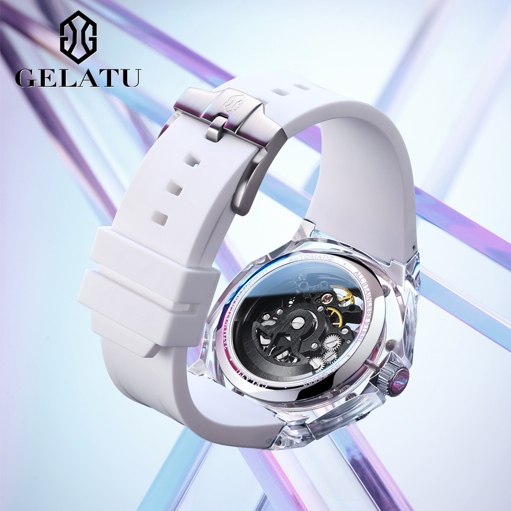 GELATU 8002 Automatic Mechanic - đánh giá và giá Luxury Watch Leather Strap